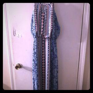 Aztec Print Maxi Dress